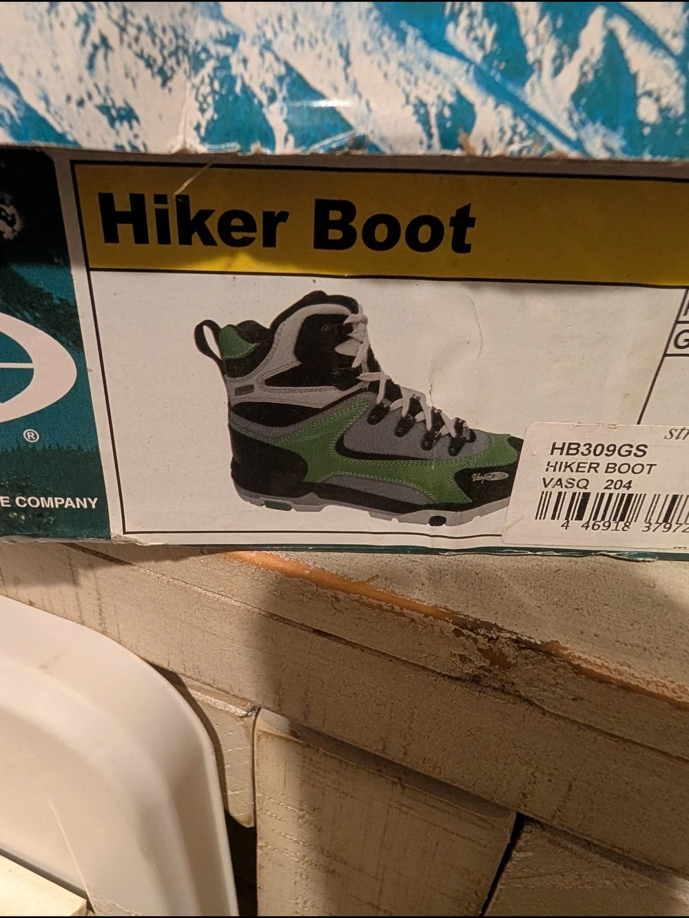 Vasque Boys Ankle Hiker Boots Leather Lace-Up Green/Gray/Black US 7 EU 39.5
